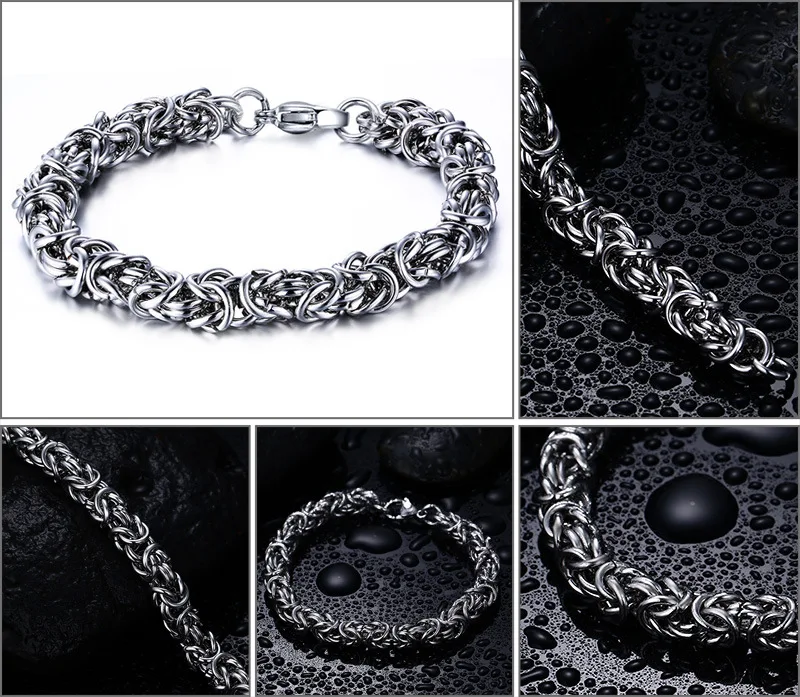Модные мужские браслеты из нержавеющей стали металлические аксессуары|bracelet
