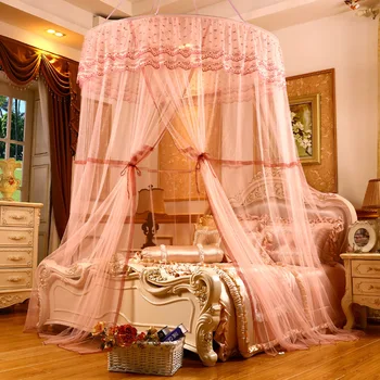 

Princess style 1.5m summer Mosquito net Hung Dome bed net 2.2m bed European bed curtain anti-mosquito bug prevent 150*270*1200cm