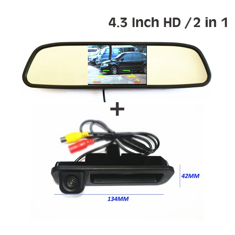 

4.3" Car Rearview Mirror Monitor TFT LCD +For Ford Focus 2 3 Sedan Hatchback CCD HD Parking Reverse Camera