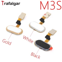 Для Meizu M3S кнопка домой датчик отпечатков пальцев Сенсорный ID гибкий кабель лента Замена для MEIZU M3S кнопка ключ черный/белый/золотистый