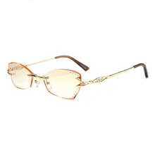 Новые 60061 без оправы очки со стразами оправа для женщин модные очки