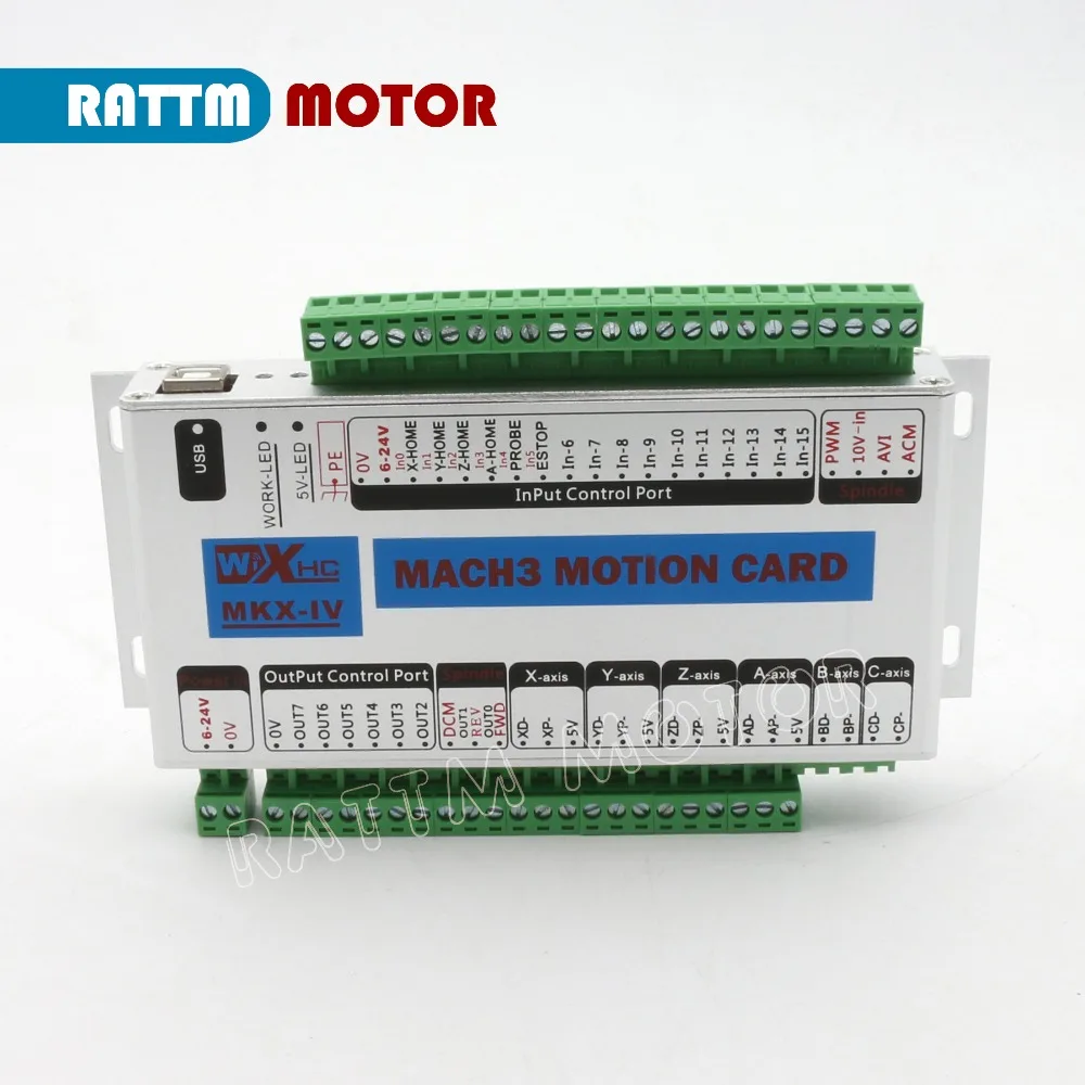 USB Mach3 контрольная карта с ЧПУ 3 оси/4 оси/6 оси XHC плата разрыва движения 2 МГц
