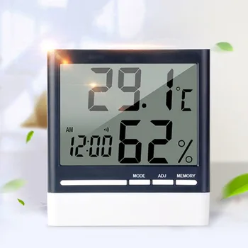 

Electronic Thermometer Hygrometer Weather Station Temperature Humidity Monitor Stand Bracket Hanging Alarm Clock Tester Gift