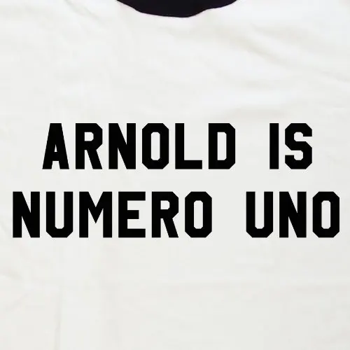 Camiseta de algodón puro para hombre, camisa con estampado a la moda, Arnold Is Numero Uno, cuello redondo, 2018