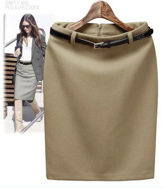 

Autumn and Winter Woolen Basic Skirts For Women brand Slim Hip Classic Fashion wool Skirts