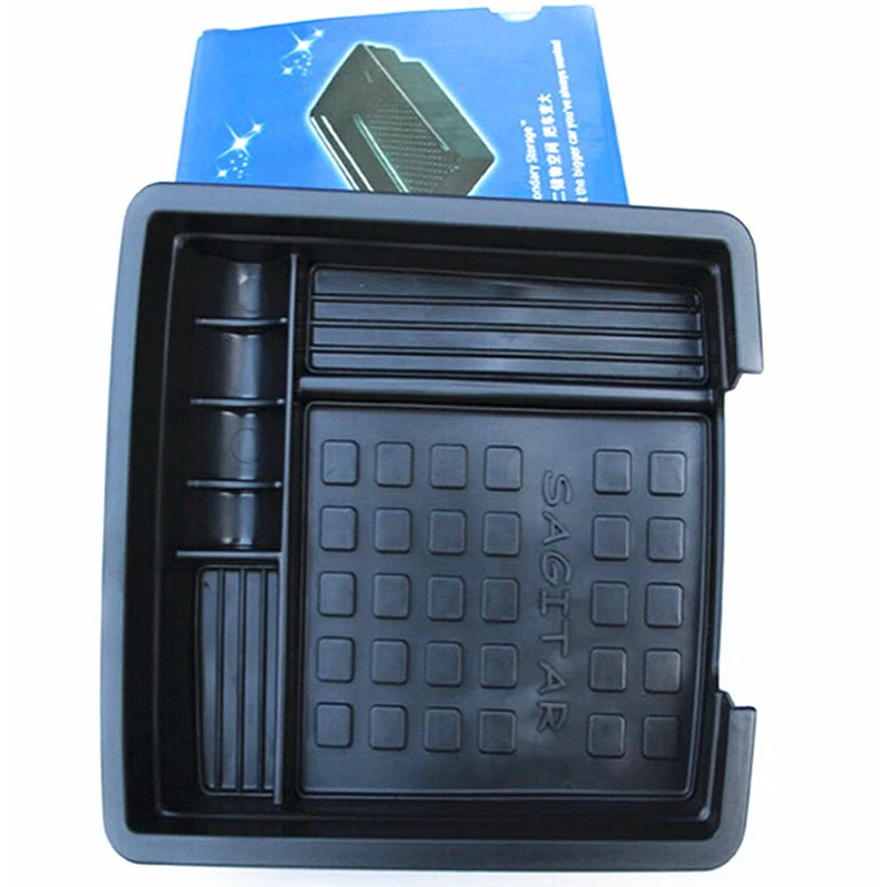 Black Car Glove Box Armrest Storage Box Secondary