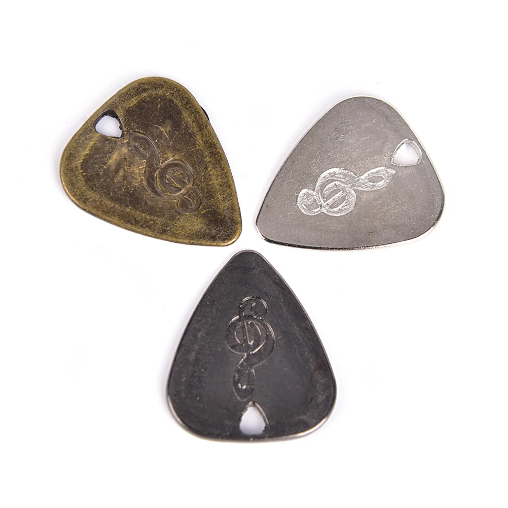 

Hot Sale Metal Stainless Steel Guitar Picks Pick Encyst Thickness Bass 1Pc