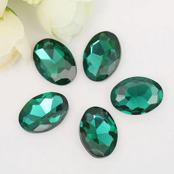 5-50pcs/lot Multiple Colors Oval Faceted Cusp Sewing Rhinestones Acrylic Craft For DIY Craft  Home Decoration Supplies 