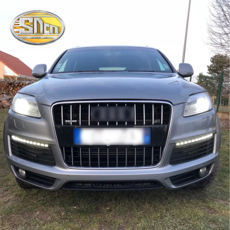  SNCN 2PCS LED Daytime Running Light For Audi Q7 2006 2007 2008 2009 Yellow Turn Signal Function 12V - 32793796060