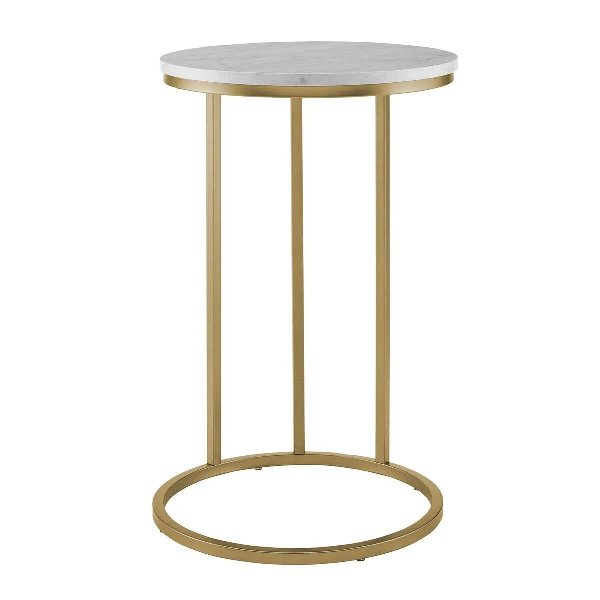 We Furniture 16 Round C Table White Marble Top Gold Base In End We Furniture 16 Round C Table White Marble Top Gold Base 2