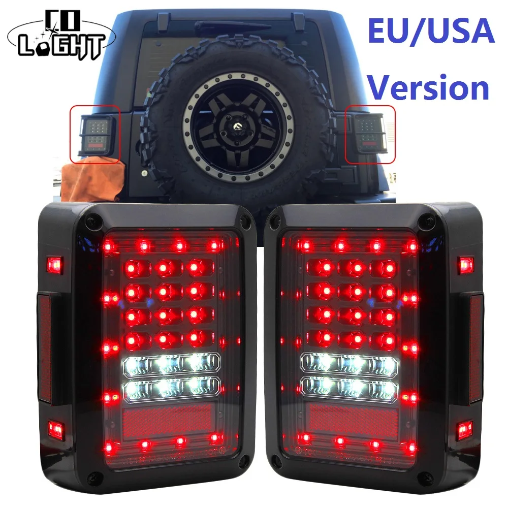 

CO LIGHT 1 Pair Led Tail Light for Jeep Wrangler 2007-2015 DC 12V Driving Light Brake Stop Light 24W with DOT