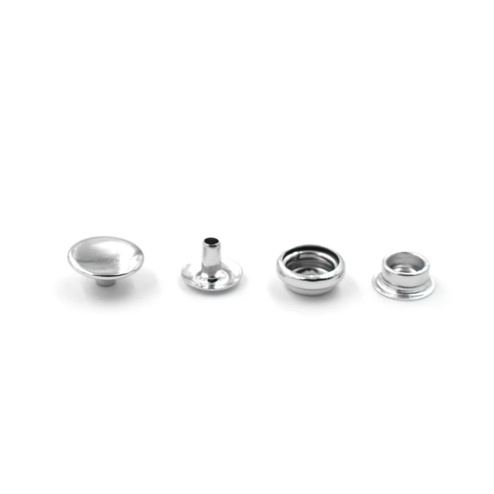 50 sets /lot 10mm Metal snaps Clothing accessories Rivet clasp Silver Snap fastener 205 snap buttons  jacket buttons  bluck 3