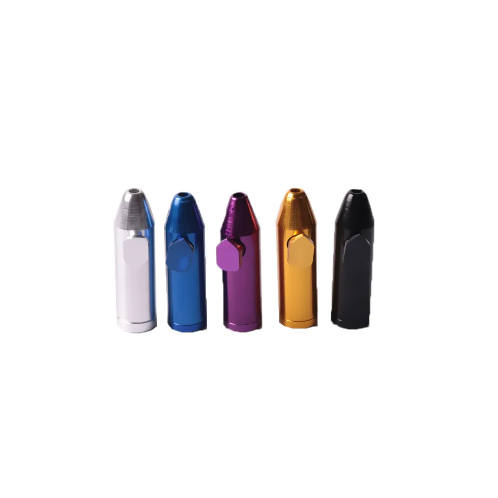 Metal Aluminum Alloy Sniffer Snuff Snorter Powder Bullet Dispenser Vial