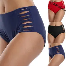 Hirigin, сексуальные женские купальники, шорты, высокая талия, бикини, низ,, новинка, выдалбливают, плюс размер, купальник, женский купальный костюм, шорты