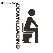 2017 Hot Sales New Creative Toilet Waterproof Wall Sticker Toilet Glass Room Removable Sticker Free Shipping Wholesale Feb 6