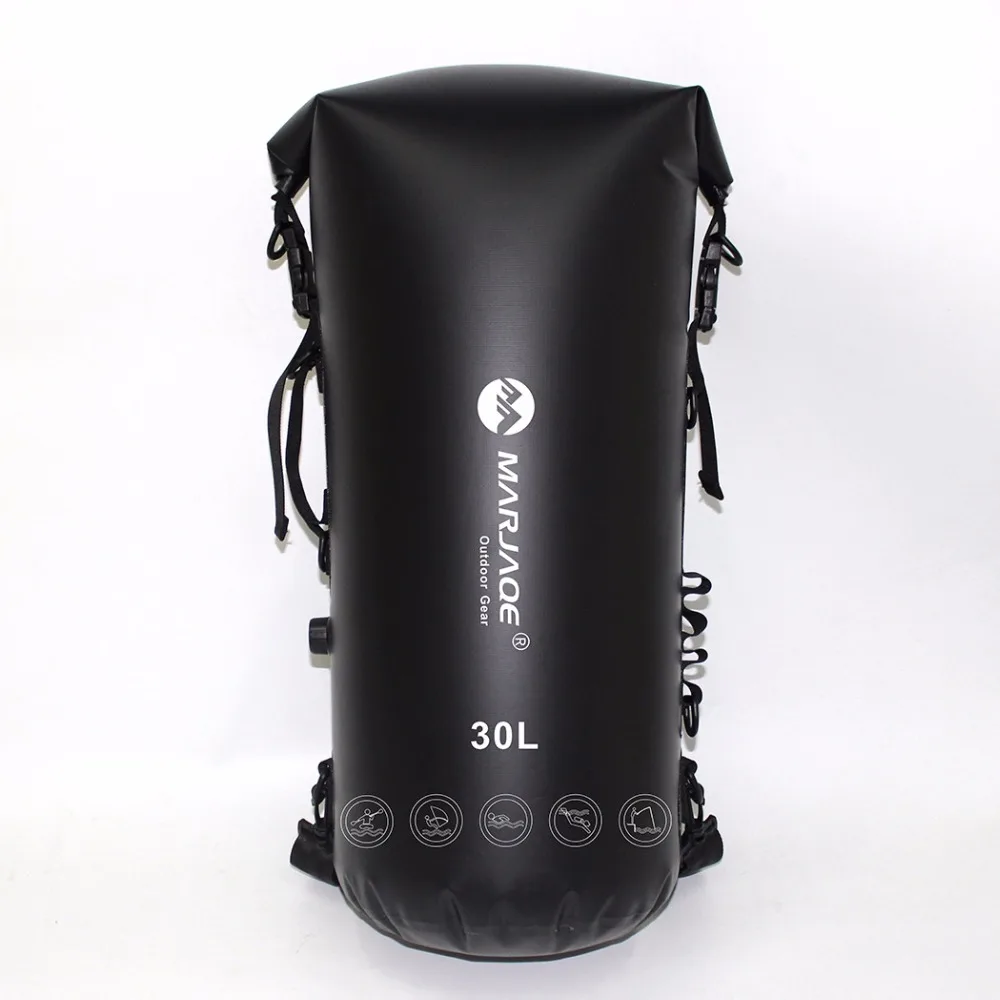 30L inflable bolsas impermeables Trekking río almacenamiento saco seco para Canoa Kayak Rafting natación surf espeleología mochila