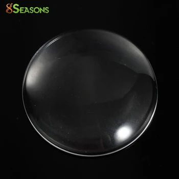 

8Seasons Transparent Glass Dome Seals Cabochon Round Flatback Clear DIY Making Jewelry Findings Supplies 50mm(2") Dia, 3 PCs