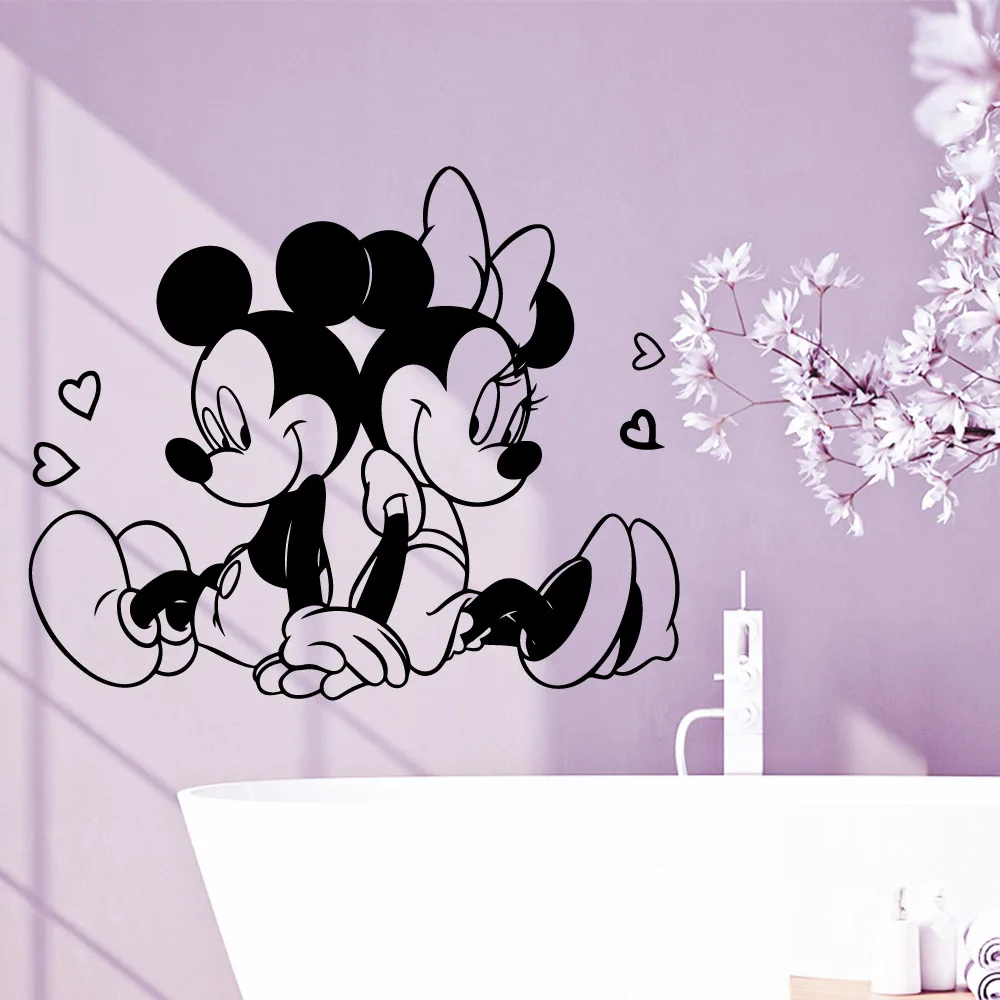 

lovely Mickey Minnie mouse vinyl Wall Stickers Mural Art house Decor for babys Kids girls Room Decoration Art Decal wallpaper