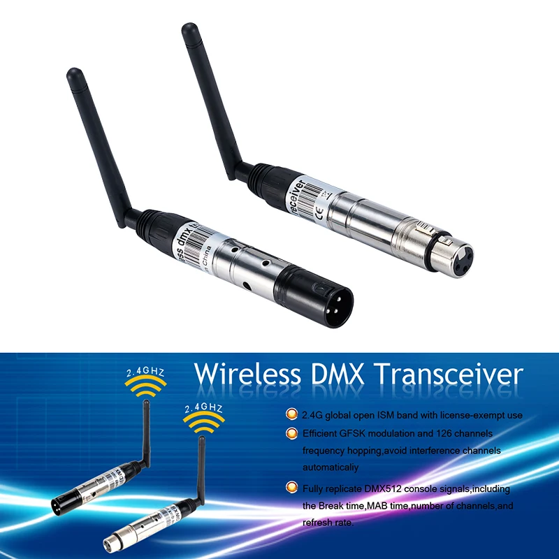 2,4G Ism Dmx 512 Беспроводной мужской передатчик XLR свет антенный передатчик беспроводной Dmx приемник