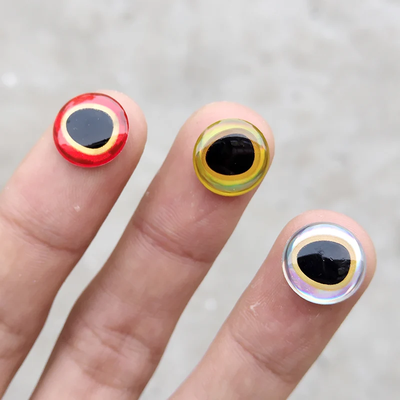 Fishing Lure Eyes 100pcs/set 3D Simulation Water Drop Saltwater Fishing Artificial Fish Eyes Silver/Red/Gold 6mm/8mm/10mm/12mm-5