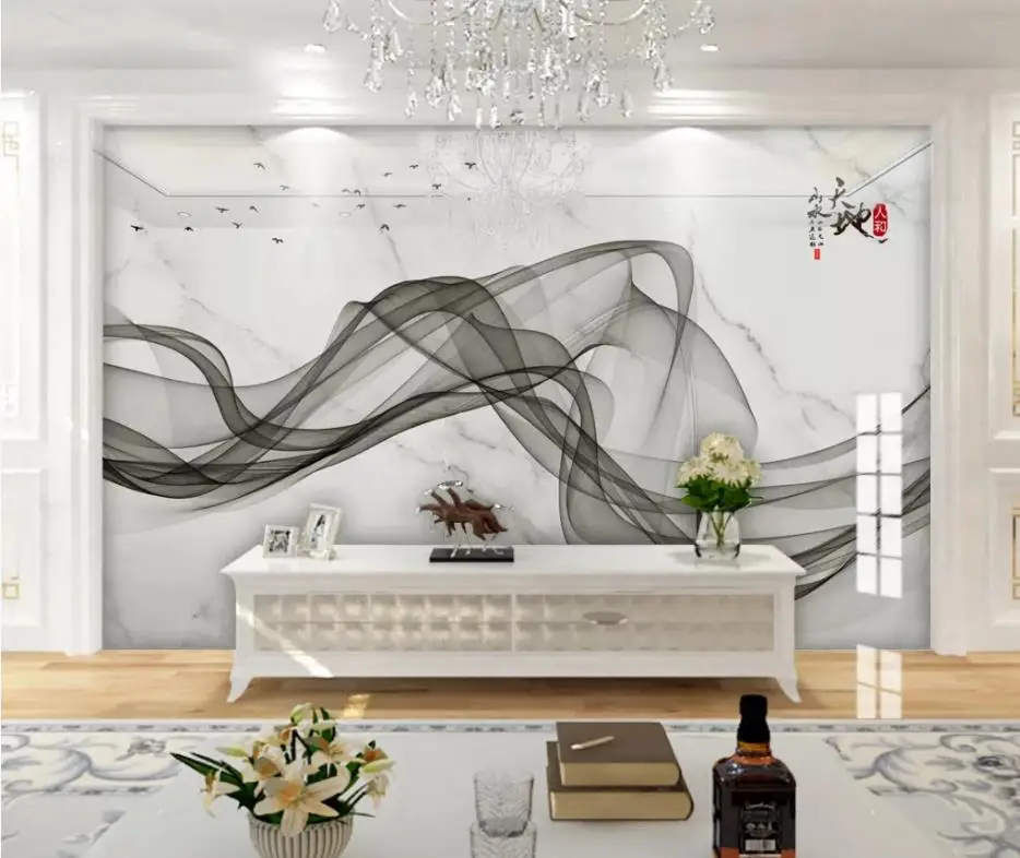 Modern minimalistic abstract lines jazz white marble mural wall mural 3d wallpaper 3d wall papers for tv backdrop Modern minimalistic abstract lines jazz white marble mural wall mural 3d wallpaper 3d wall papers for tv backdrop