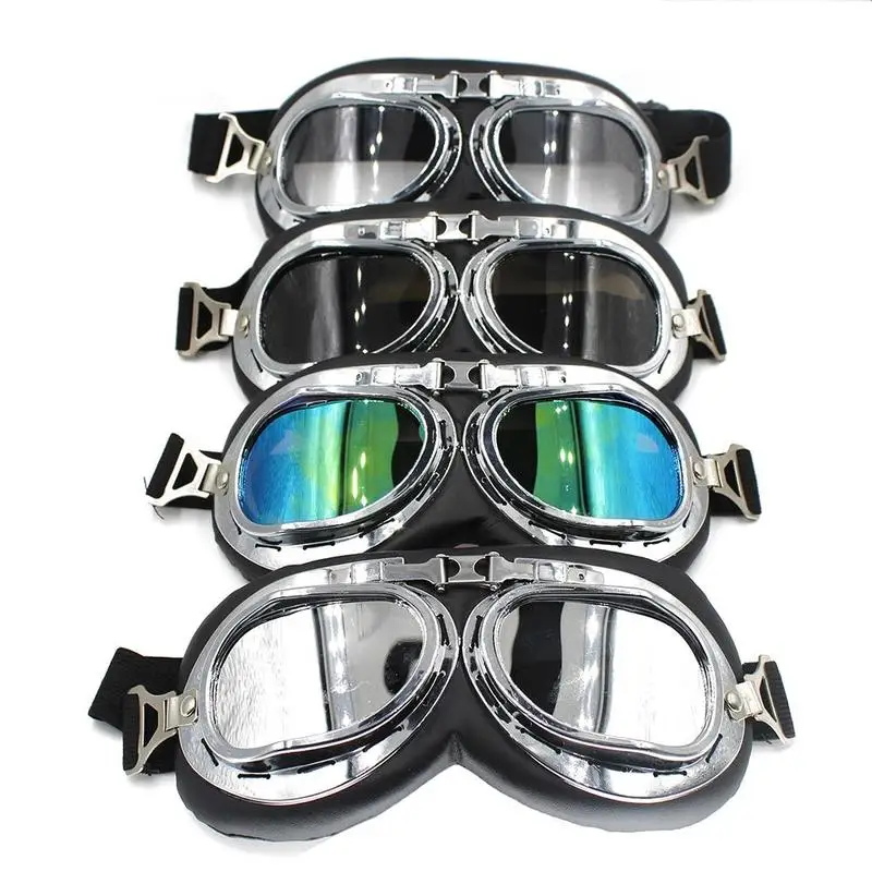 

Universal Silver Frame Goggles Motorcycle Glasses Motocross Helmet Goggle Offroad Eyewear Outdoor