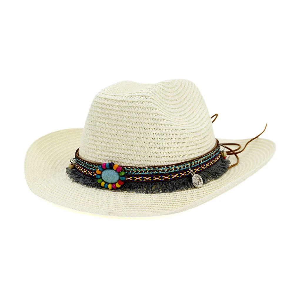 BUTTERMERE, ковбойская шляпа для женщин, мужчин, хаки, этнический стиль, летняя пляжная соломенная шляпа от солнца, соломенная шляпа, женская, мужская Ковбойская шляпа