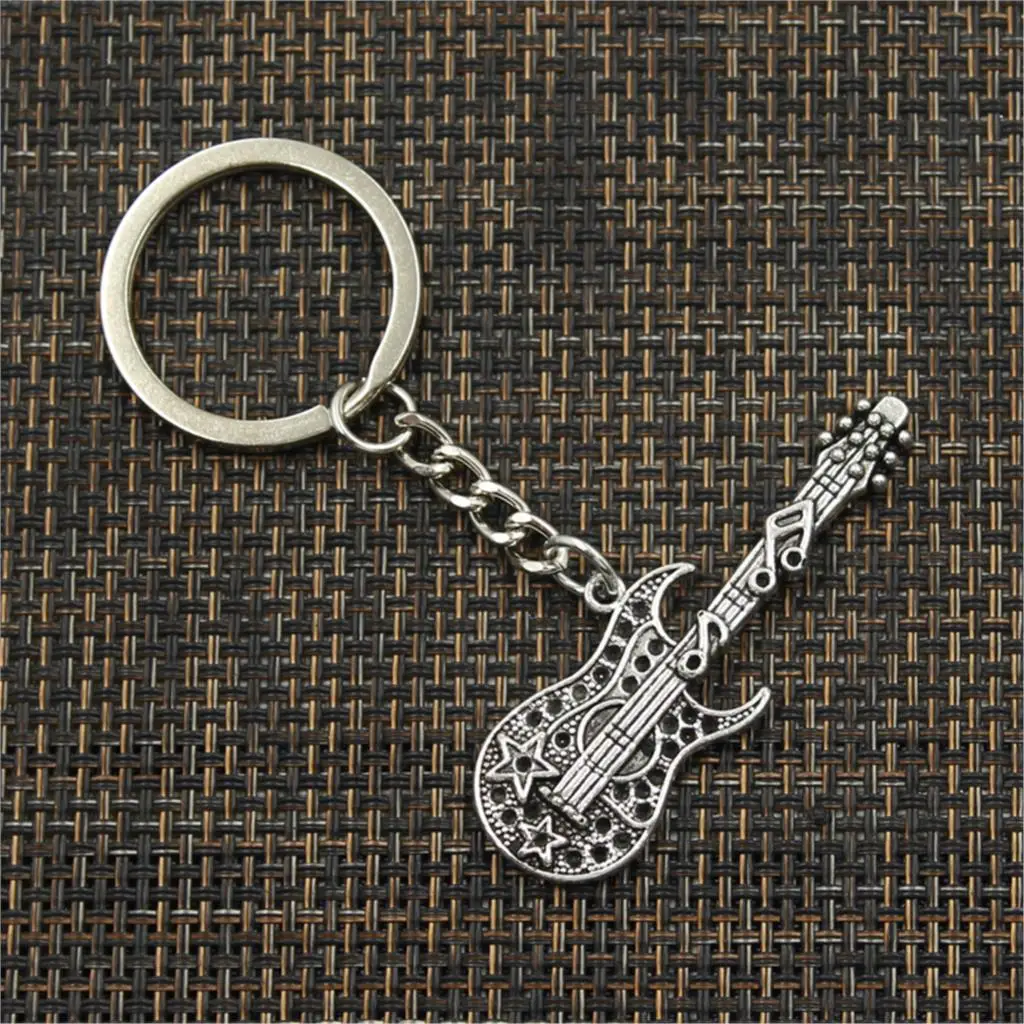 Брелок 55x22 мм музыкальные гитарные подвески DIY мужские автомобильные брелки брелок-сувенир ювелирные изделия подарок