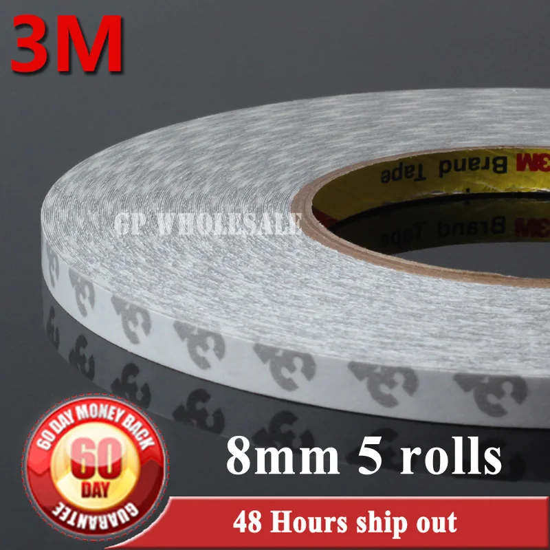 Wholesale! 5 rolls 8mm*50M 3M 9080 Double Adhesive Tape, Electronic