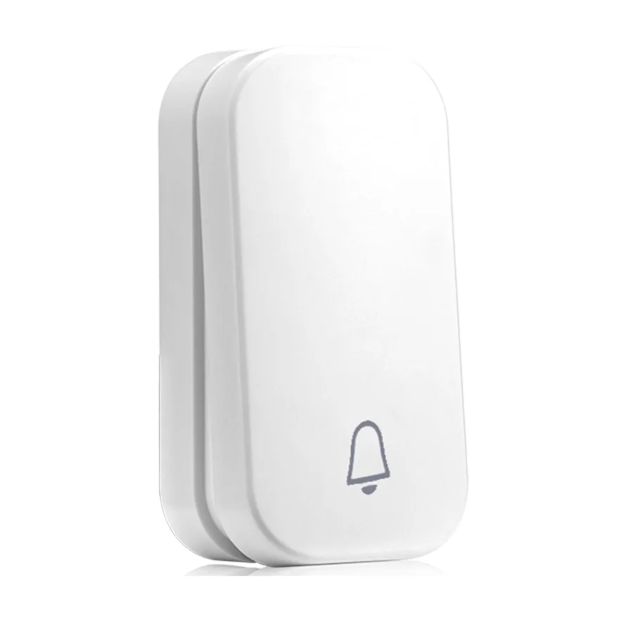 SMATRUL self powered New Waterproof Wireless Doorbell EU Plug 150M Remote smart Door Bell Chime ring button  no battery Deaf Gorgeous lighting white