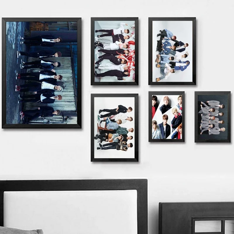 Kpop Bangtan Boys BTS Poster clear image painting home decor wall art