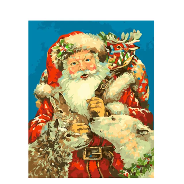 Framed Picture Christmas DIY Painting By Numbers Christmas Gift Home