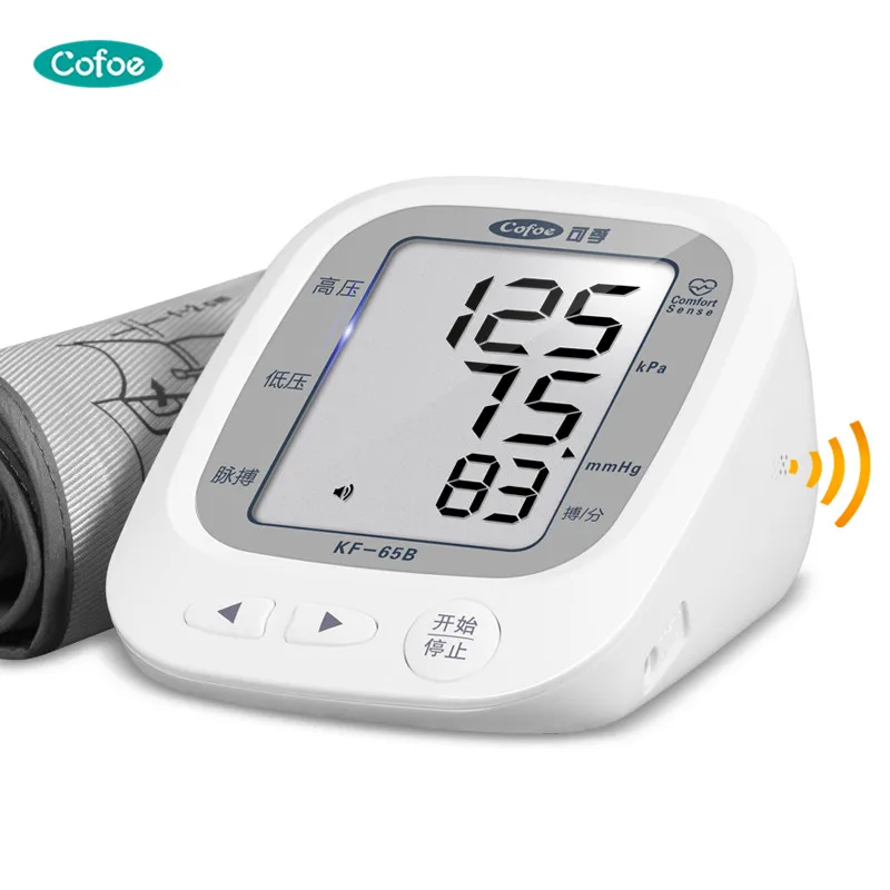 

Cofoe Medical Upper-arm Automatic Blood Pressure Meter High Precision Electronic Sphygmomanometer Measure Apparatus for Old Man
