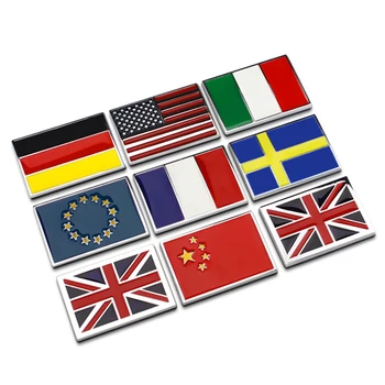 

For BMW Audi Volkswagen Hyundai Mercedes Ford Opel Nissan Renault Metal National Flag Emblem Car Truck Auto Body Decal Sticker