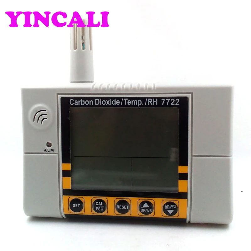 

Carbon Dioxide Monitor Detector AZ7722 CO2 Gas Detector with Temperature and Humidity Test Control Ventilation System