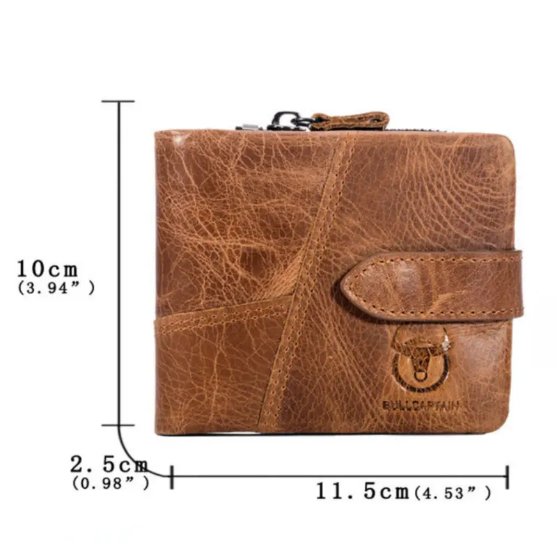BULLCAPTAIN Cow Leather Men Short Wallet Casual Genuine Leather Male Wallet Purse Standard Card Holders Wallets For Men BULLCAPTAIN Cow Leather Men Short Wallet Casual Genuine Leather Male Wallet Purse Standard Card Holders Wallets For Men