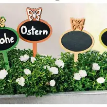 4 шт./партия, супер милый деревянный маленький досок Цветочная композиция украшение цветочный горшок