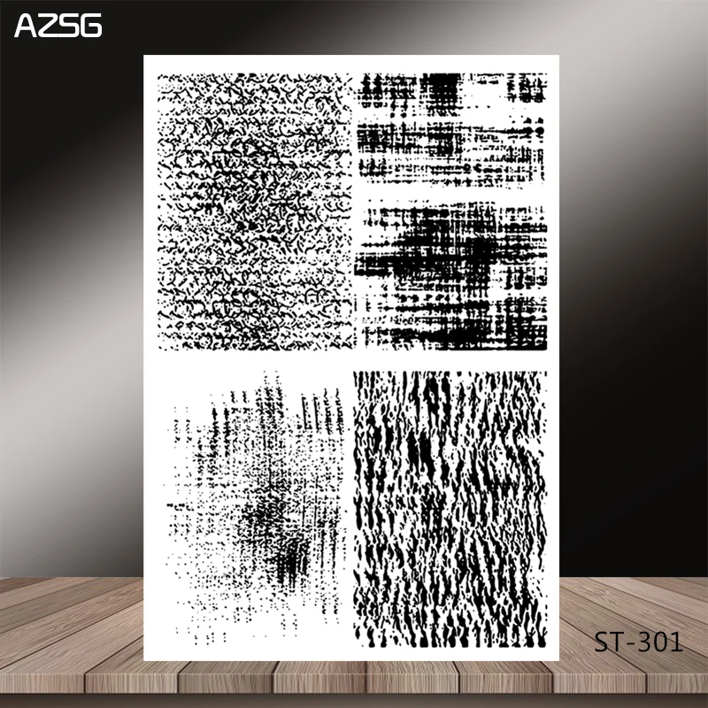 

AZSG Rut Bark Shape Uneven Imprint Clear Stamps/Seal For DIY Scrapbooking/Card Making/Album Decorative Silicone Stamp Crafts