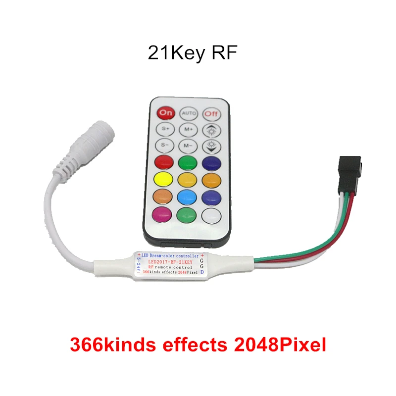 Dream color RGB контроллер мини 3Key 14Key 21Key Беспроводной RF пульт дистанционного управления для WS2811 WS2812B полноцветный пиксельный светодиодный светильник