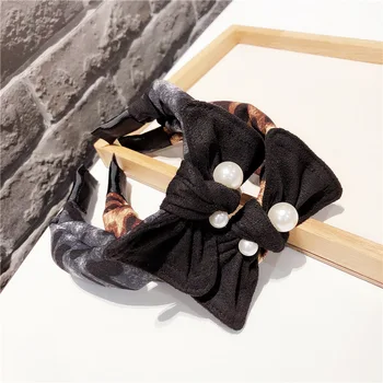 

Fashion Leopard Print Headband Bow Hair Hoop Hairband for Women Girls High-quality rabbit ears Hair Band Hair Accessories
