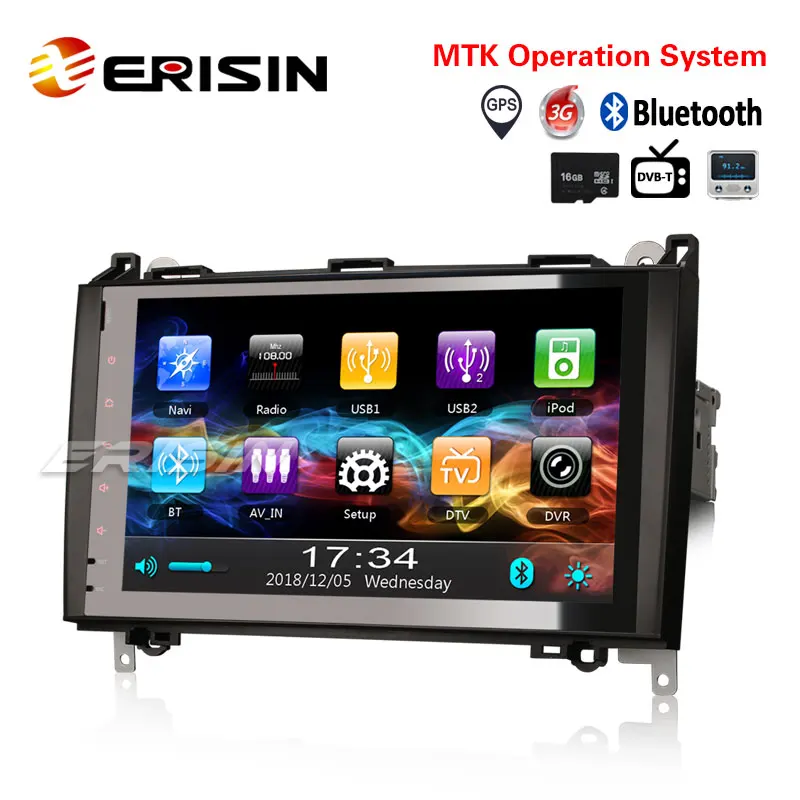 Perfect Erisin ES792B 9" MTK Car Stereo GPS IPOD 3G Radio RDS DVR System for Benz 2