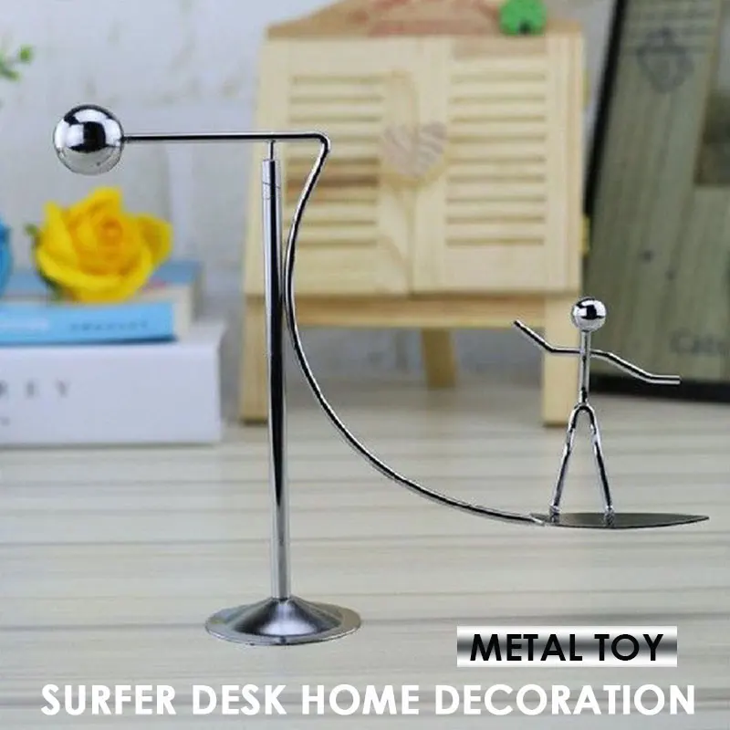 Металлическая игрушка Серфер украшения Милая креативная игрушка домашний стол Декор