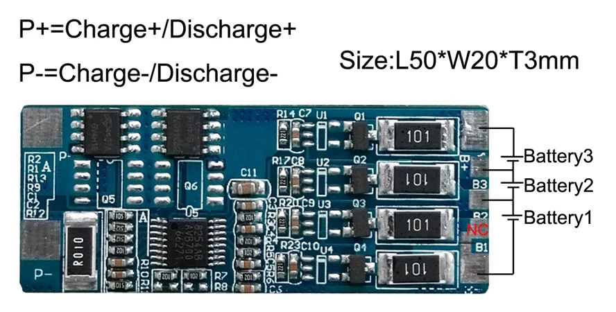 

Protection Circuit Module 3S 8A BMS PCM PCB Battery Protection Board For 11.1V Li-ion lipo Battery Cell Pack SH04008008-LB3S8A