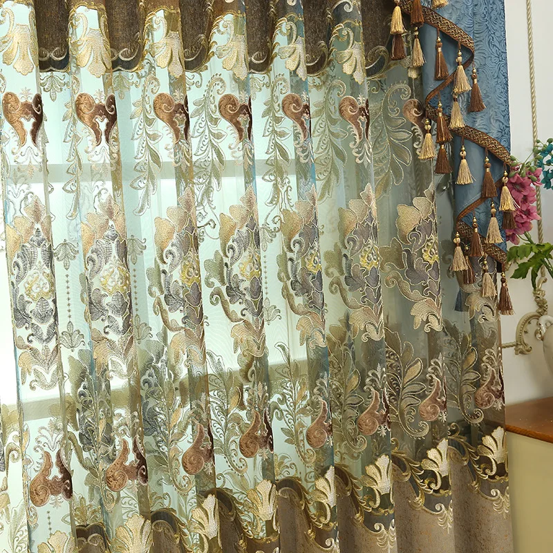 

Exquisite Embroidery Curtain, Curtains for Living Dining Room Bedroom Valance