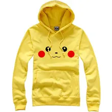 Anime Cute Hoodie Pokemon Cosplay Costume Pikachu Jacket Coat Fashion Men Women Thicken Hoody Sweatshirt