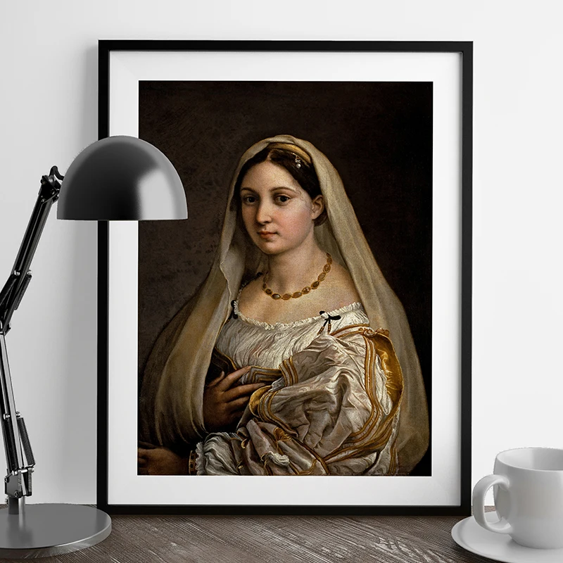 Женщина с вуалью La Donna Velata от Рафаэля художник эпохи Возрождения HD художественная
