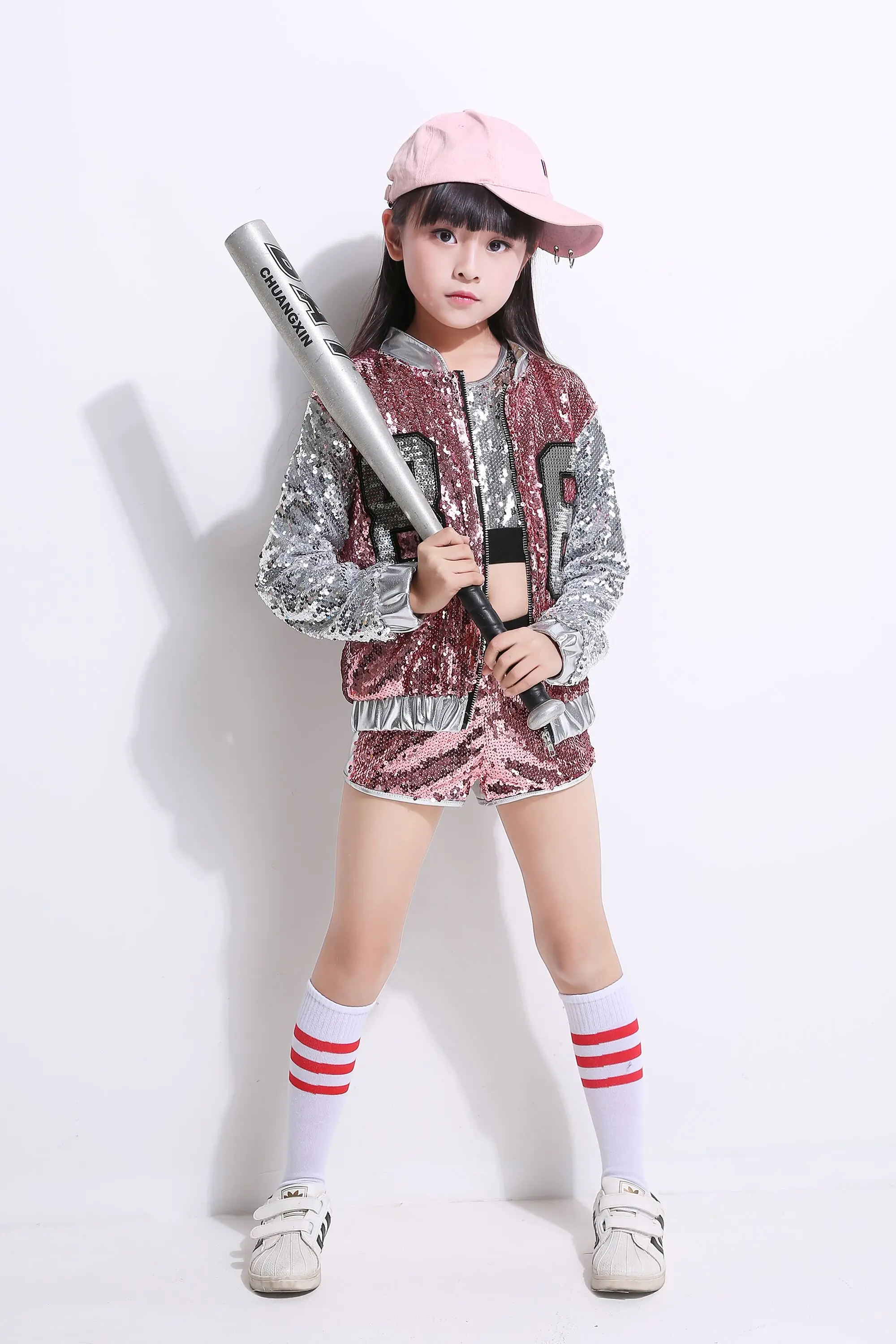 Fashion Children Jazz Dance Clothing Boys Girls Street Dance Hip Hop Costumes Kids Performance Clothes Sets 2-15Years