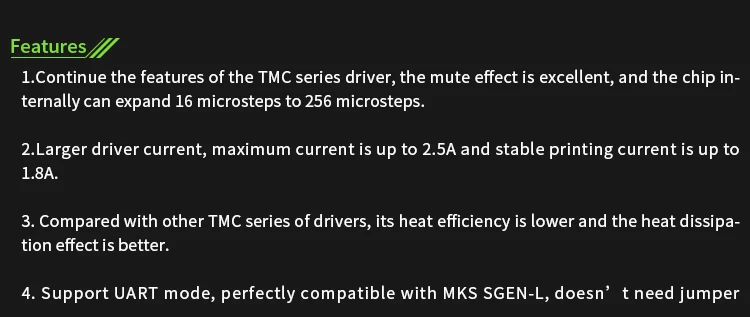 3d принтер MKS TMC2209 встроенный драйвер двигателя, отличный эффект отключения звука, больший ток драйвера