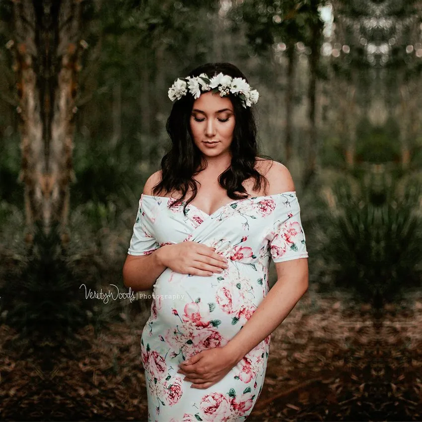Le Couple Floral Print Maternity Photography Props Dresses Summer Pregnancy Clothes Maxi Dress Maternidade Fotografia Robe Le Couple Floral Print Maternity Photography Props Dresses Summer Pregnancy Clothes Maxi Dress Maternidade Fotografia Robe