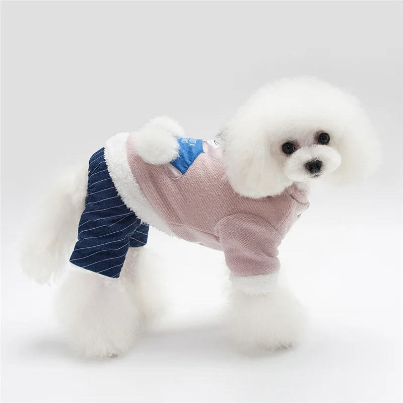 Зимняя одежда для собак для маленьких собак, одежда пальто на собаку, для питомца, костюм кошки для маленьких собак костюм Одежда для щенков собак хлопок, домашних животных, предмет одежды - Цвет: pink